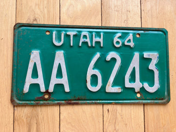 1964 Utah License Plate