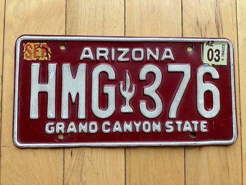2003 Arizona License Plate