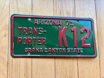 1971 Arizona Transporter License Plate