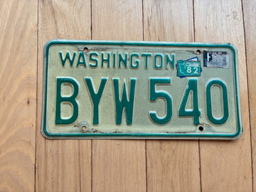 1968 to 1986 Washington State License Plate - Check With DOL First For YOM