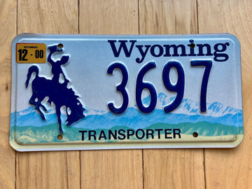 2000 Wyoming Transporter License Plate