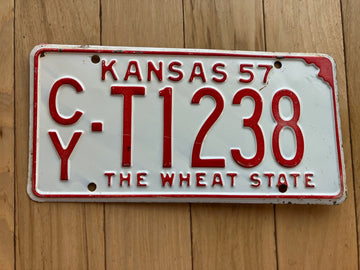 1957 Kansas Truck License Plate