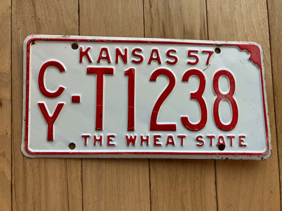 1957 Kansas Truck License Plate