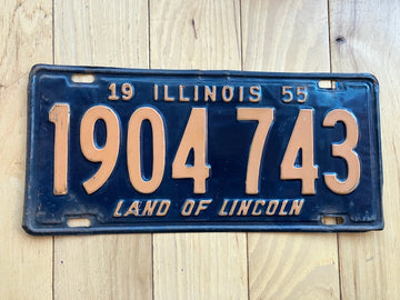 1955 Illinois License Plate