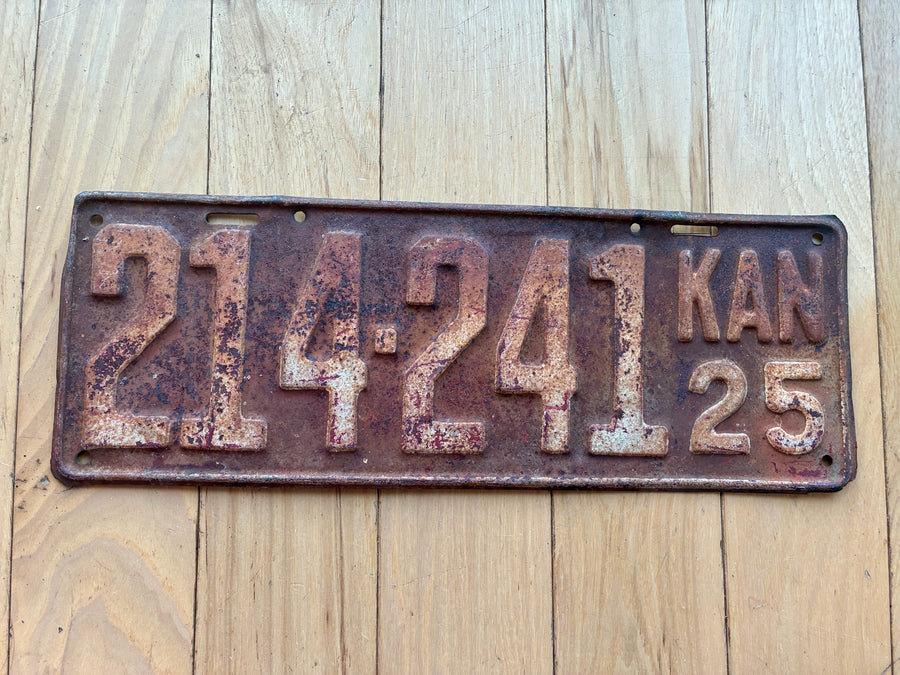 1925 Kansas License Plate