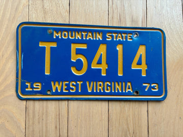 1973 West Virginia Light Trailer License Plate