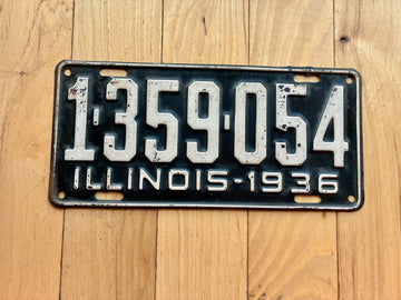 1936 Illinois License Plate