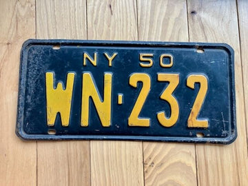 1950 New York License Plate