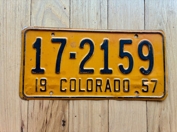 1957 Colorado License Plate