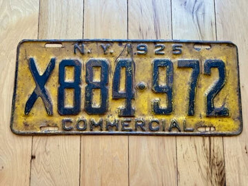 1925 New York Commercial License Plate