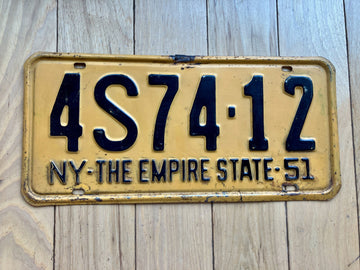 1951 New York License Plate