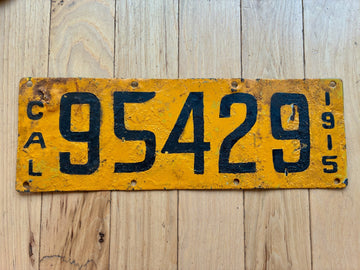 1915 California Repainted License Plate