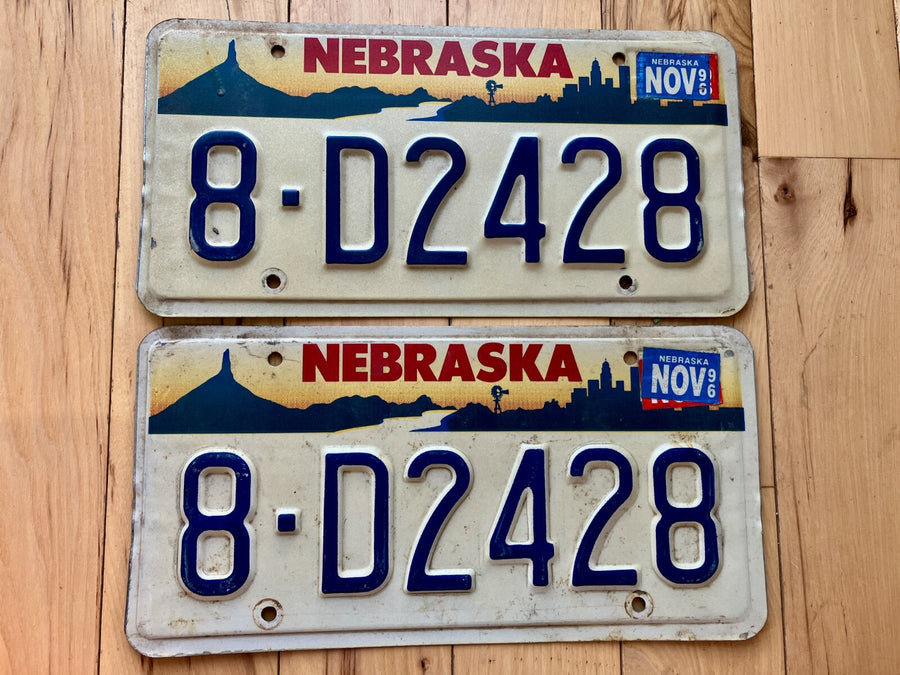Pair of 1996 Nebraska License Plates