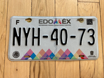 2018 Estado De Mexico License Plate