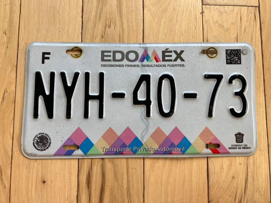 2018 Estado De Mexico License Plate