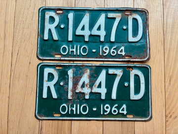 Pair of 1964 Ohio License Plates