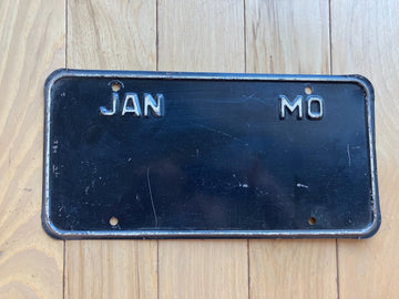 1956 Missouri Blank License Plate