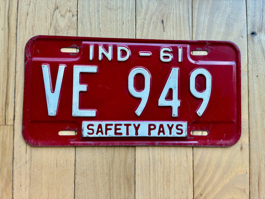 1961 Indiana License Plate