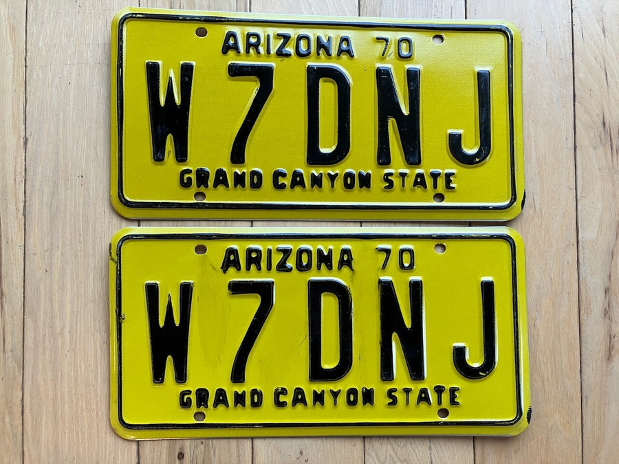 Pair of 1970 Arizona Amateur Radio License Plates