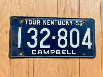 1955 Kentucky Campbell County License Plate