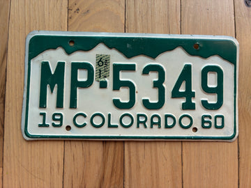 1960 1961 Colorado License Plate