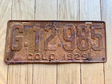 1929 Colorado License Plate