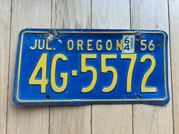 1964 Oregon License Plate