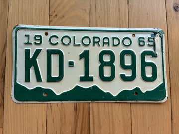 1965 Colorado License Plate