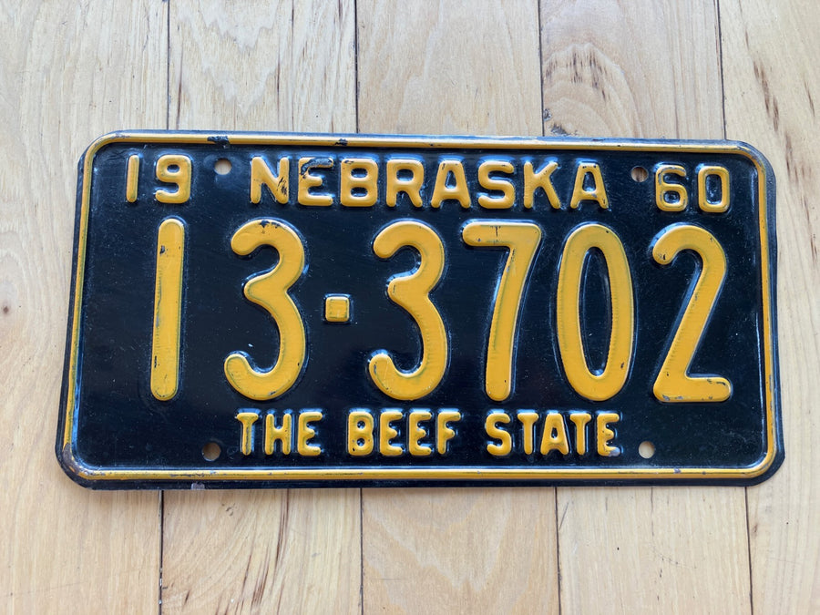 1960 Nebraska License Plate