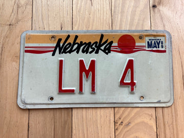 1989 Nebraska Vanity License Plate - LM 4