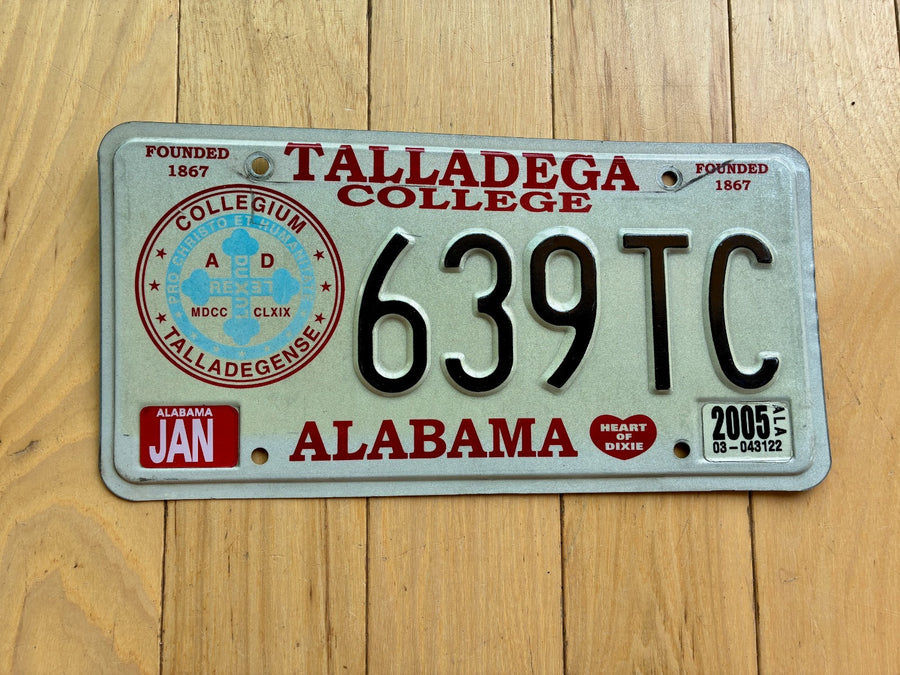 2005 Alabama Talladega College License Plate