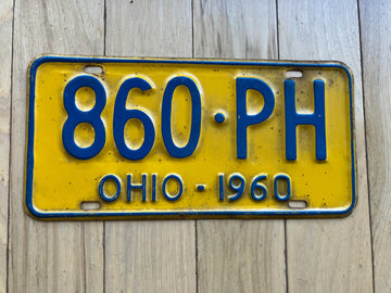 1960 Ohio License Plate