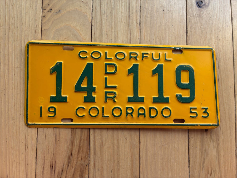 1953 Colorado Dealer License Plate