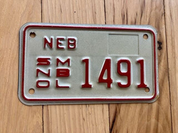 1990's Nebraska Snowmobile License Plate