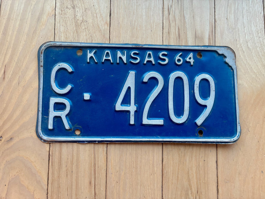 1964 Kansas License Plate - 4209