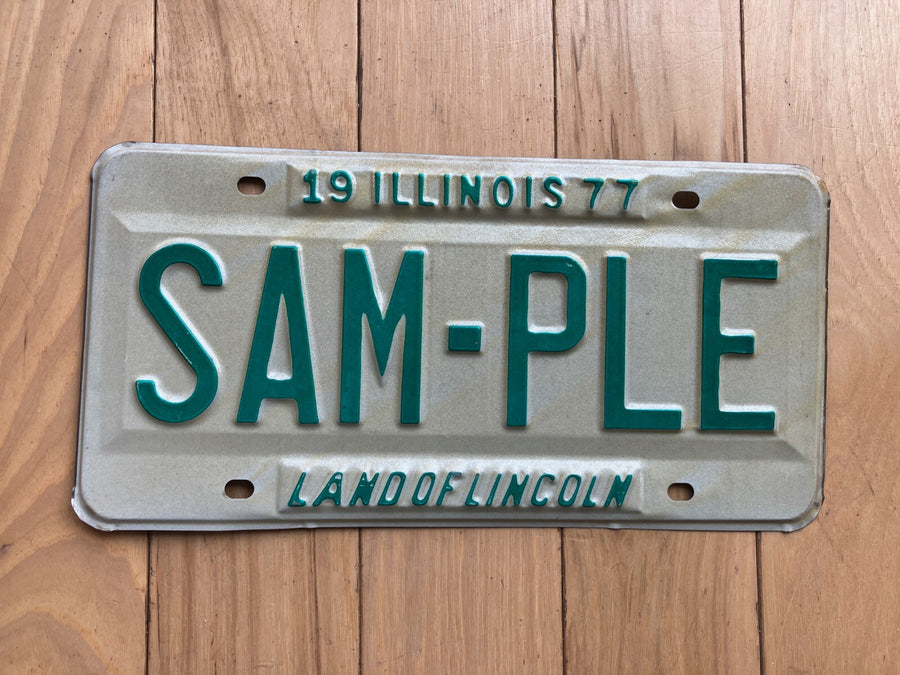 1977 Illinois Sample License Plate
