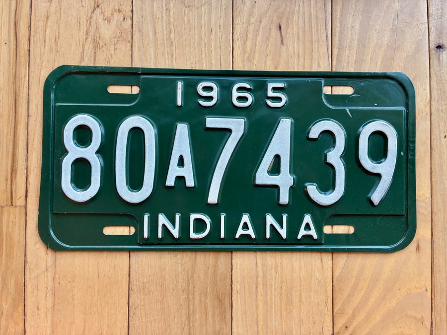 1965 Indiana License Plate