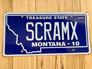 2010 Montana License Plate - Vanity Plate / SCRAMX
