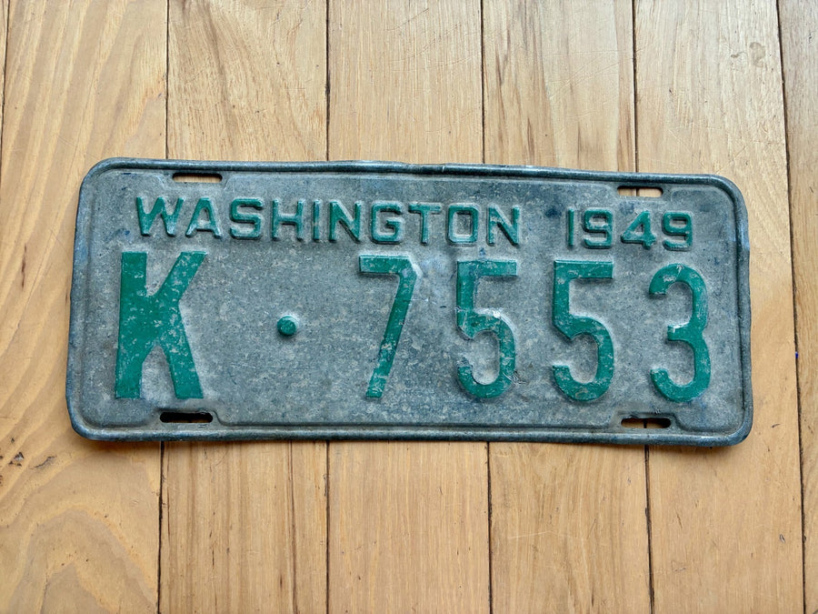 1949 Washington State License Plate