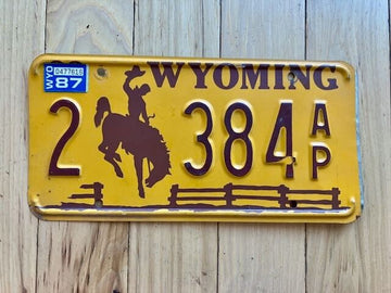 1987 Wyoming License Plate