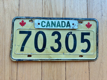 Vintage 1970s Canada Forces License Plate