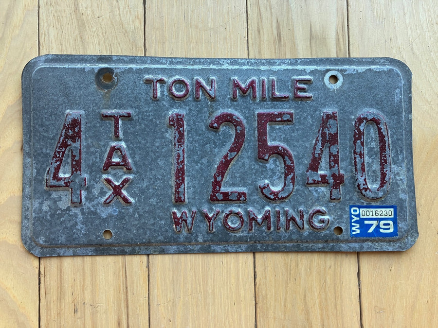 1975 Back/ 1978 Front - Wyoming Two Side Printed License Plate