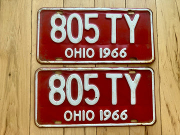 Pair of 1966 Ohio License Plates