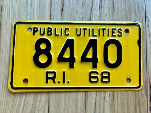 1968 Rhode Island Public Utilities License Plate