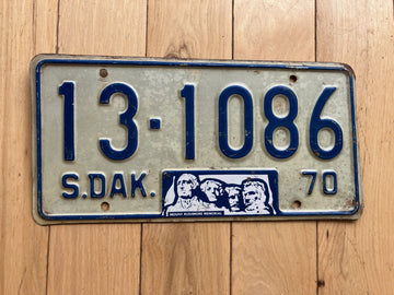 1970 South Dakota License Plate