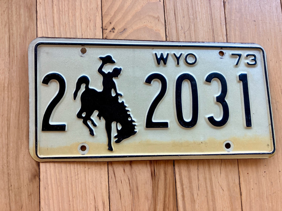 1973 Wyoming License Plate