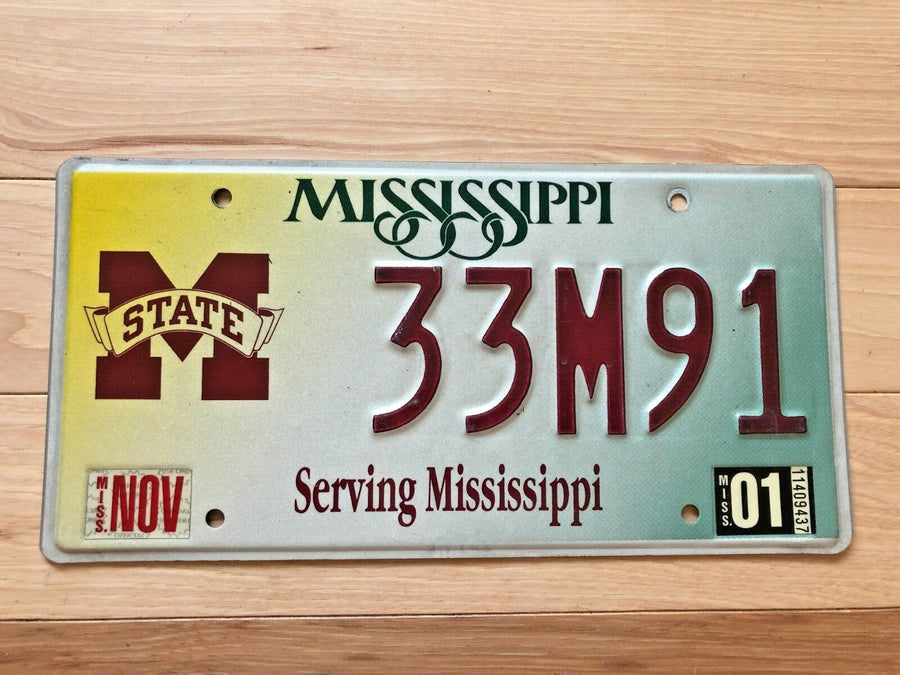 Mississippi State University license plate