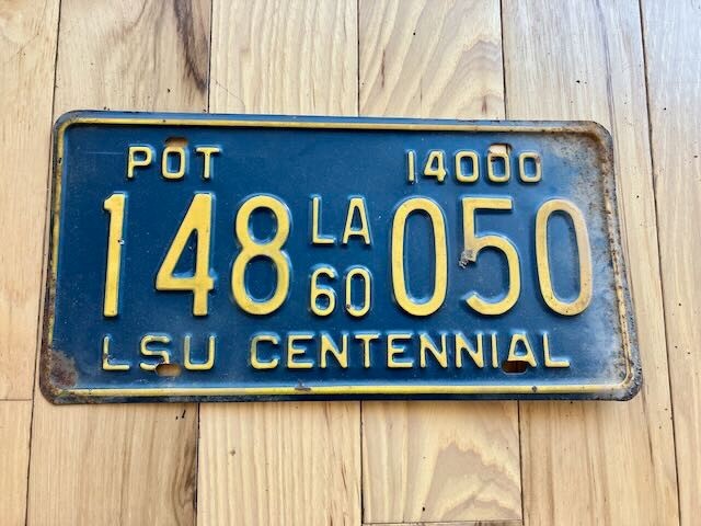 1960 Louisiana License Plate