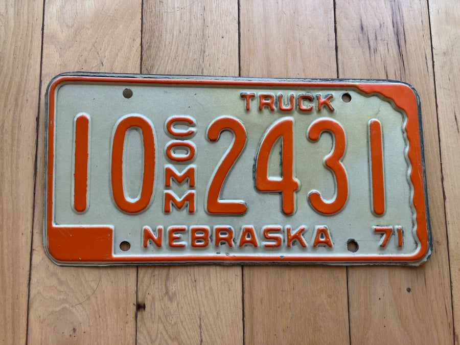 1971 Nebraska Commercial Truck License Plate