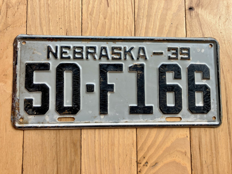 1939 Nebraska License Plate